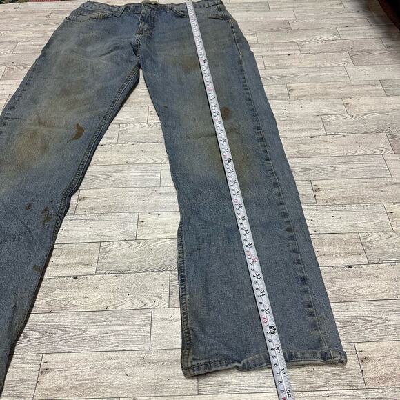 Wrangler Originals | Stained Straight Light Blue Jeans | 32X32 - Picture 5 of 8